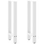 Voir la diapositive 1 : VIDAXL Pieds de table basse blanc 2 pcs 38x(72-73) cm acier