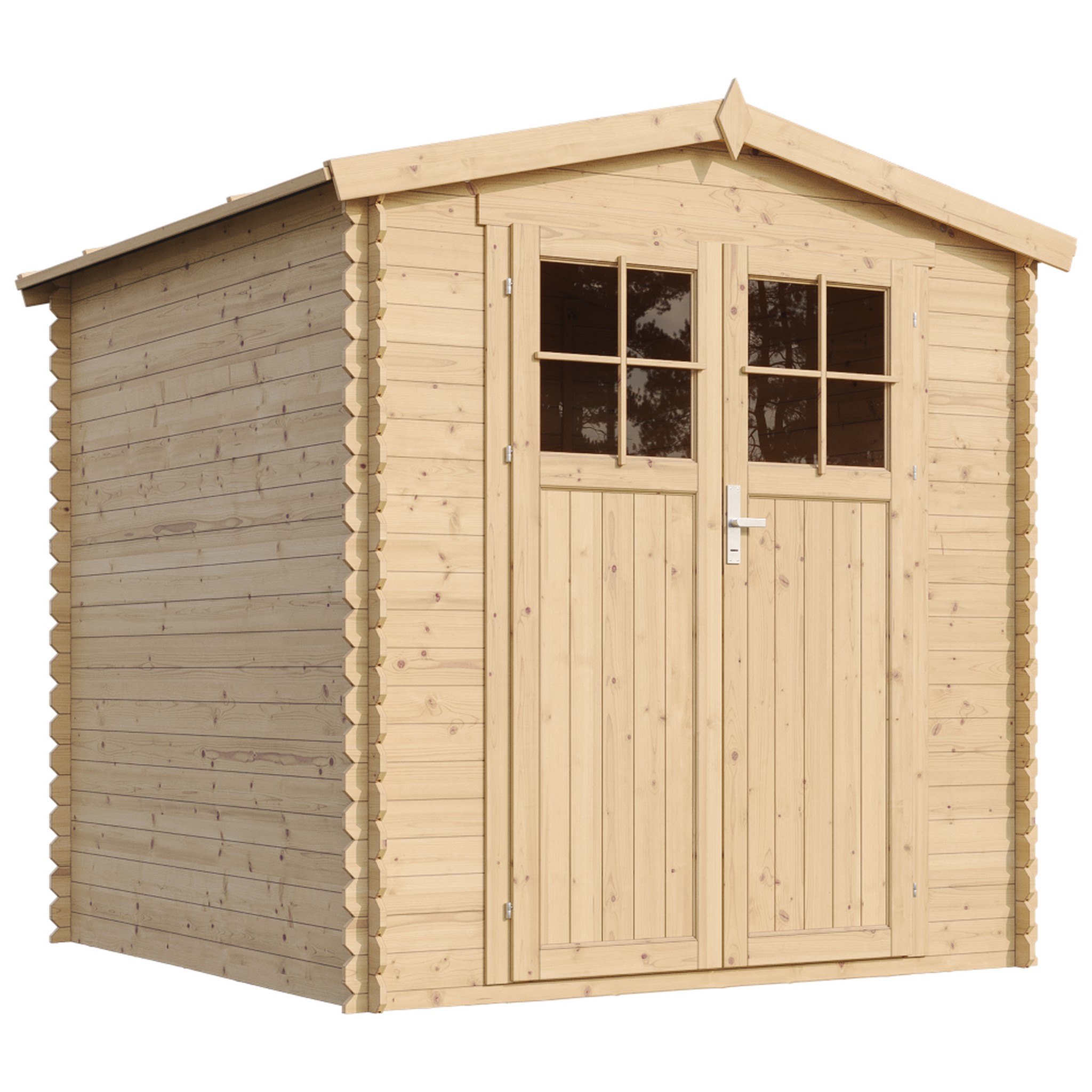 TIMBELA Abri de Jardin en Bois 3,53 m², Cabanon Jardin Exterieur à Outils  M343F