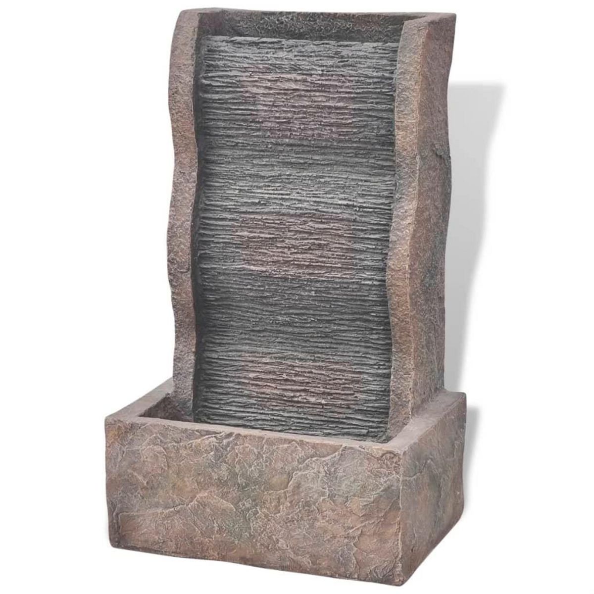 VIDAXL Fontaine d'interieur avec lampe LED Polyresine