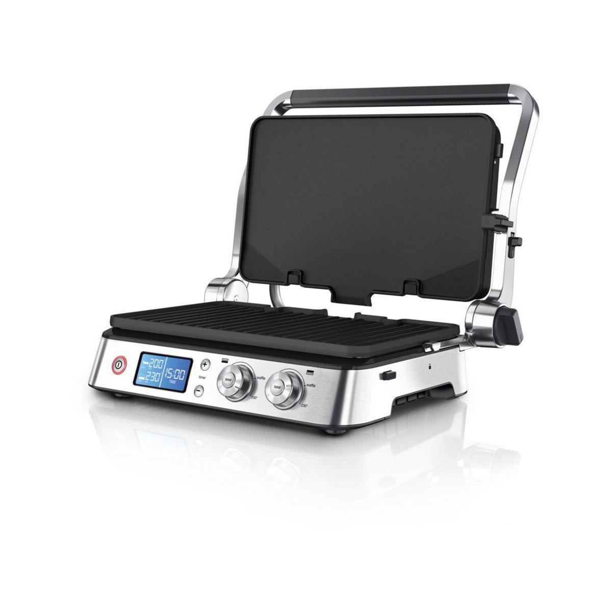 BRAUN Grille-viande CG9047 inox 3 jeux de plaques amovibles, 37x23 cm