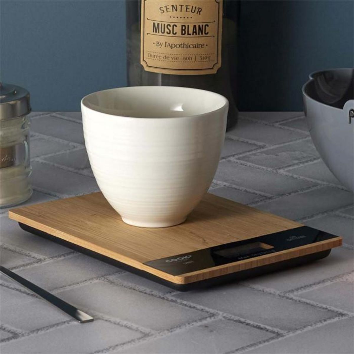 Paris Prix Balance de Cuisine  Bambou  20cm Marron