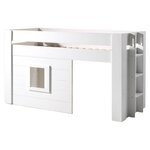 Paris Prix Lit Enfant Cabane & Rideaux  Noah  90x200cm Blanc