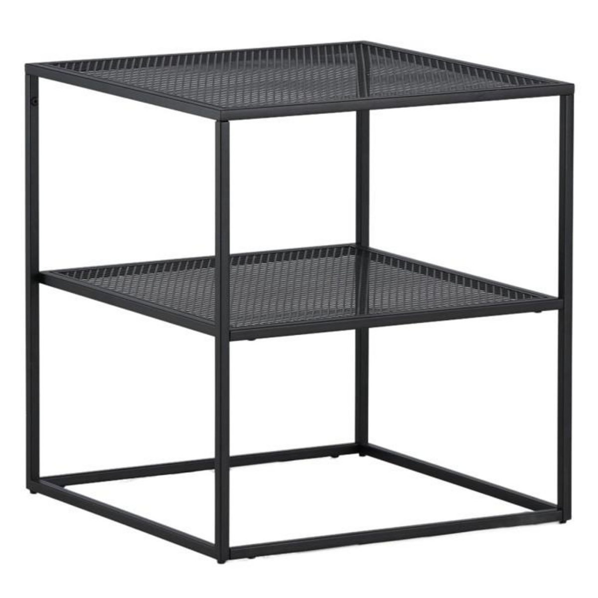 Paris Prix Table d'Appoint Avec Étagère  Netz  60cm Noir