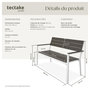 Voir la diapositive 6 : tectake Banc de jardin 2 places