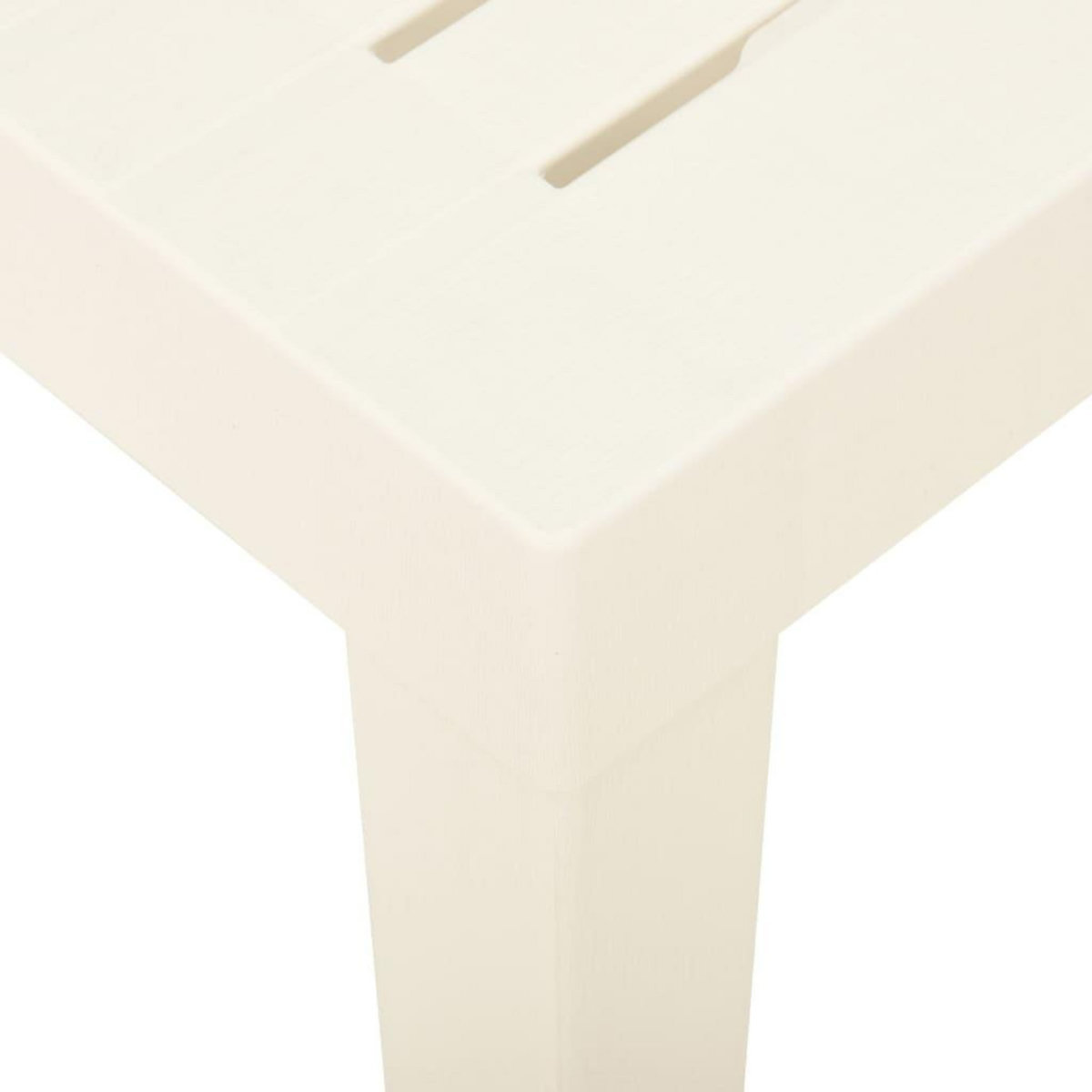 VIDAXL Table de jardin Blanc 79x65x72 cm Plastique