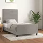 VIDAXL Cadre de lit avec tete de lit Gris clair 90x190 cm Velours