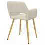 Voir la diapositive 4 : ID MARKET Lot de 2 chaises de salle à manger, fauteuils de table HOLY en velours beige
