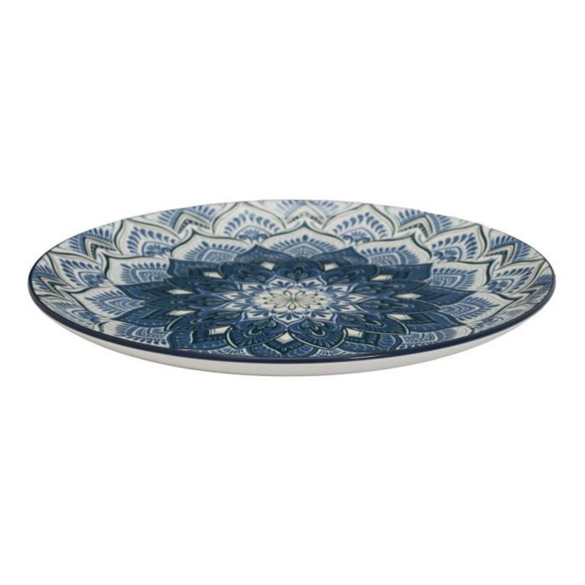 Paris Prix Service de Table 12 Pièces  Mandala  27cm Bleu