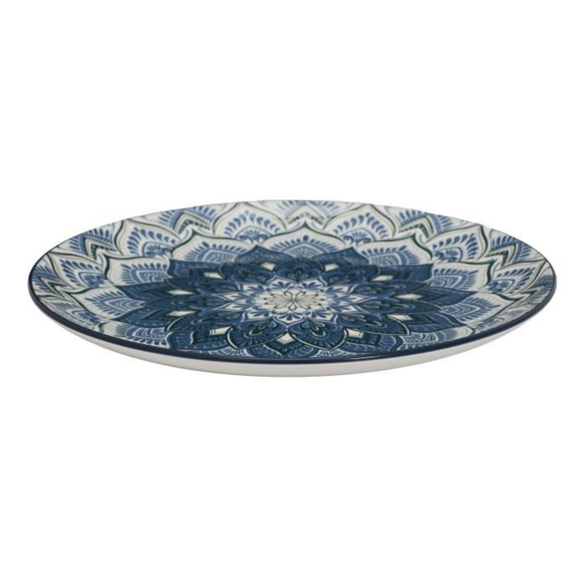 Paris Prix Service de Table 12 Pièces  Mandala  27cm Bleu