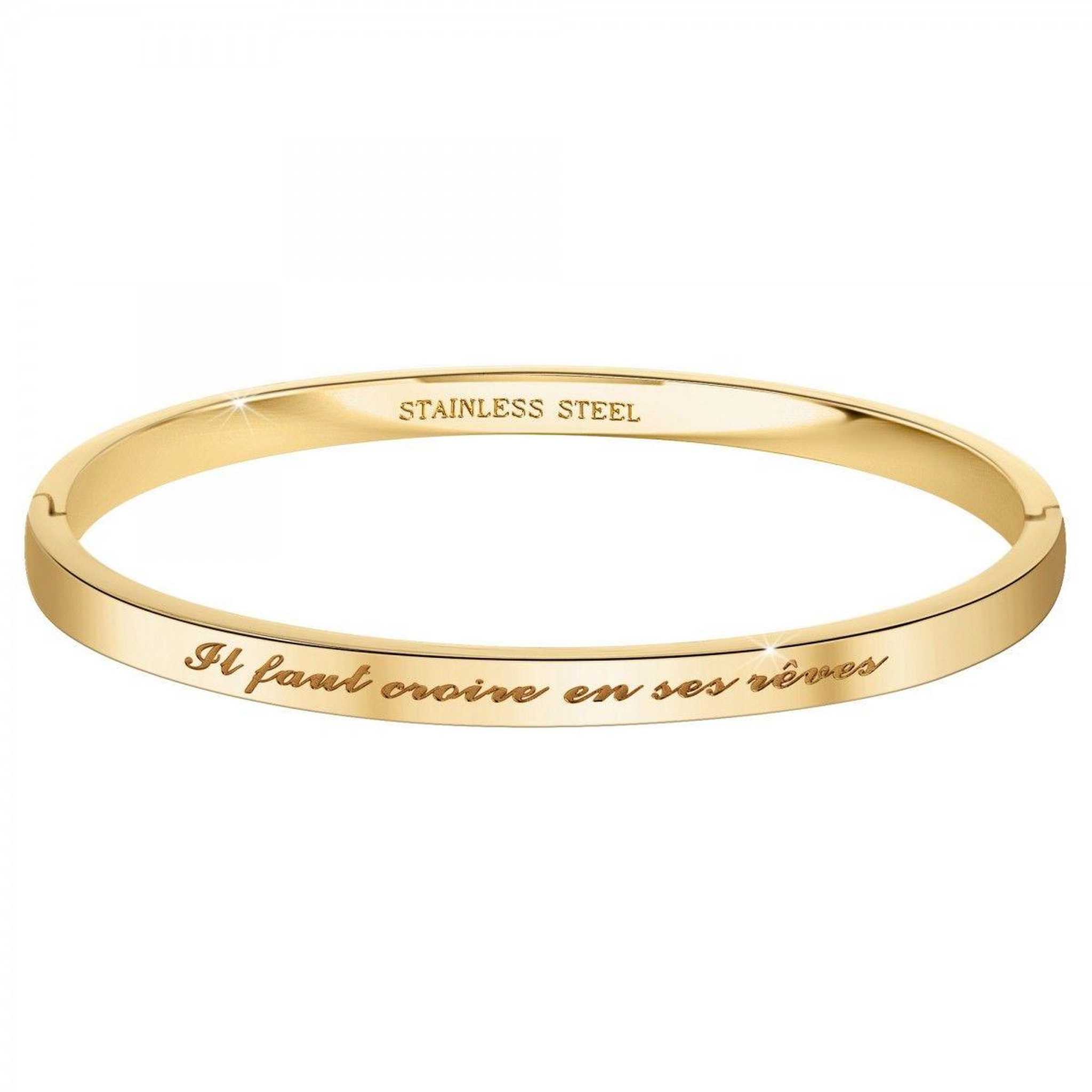 SC CRYSTAL Il faut croire en ses rêves - Bracelet SC Crystal en Acier Finement doré