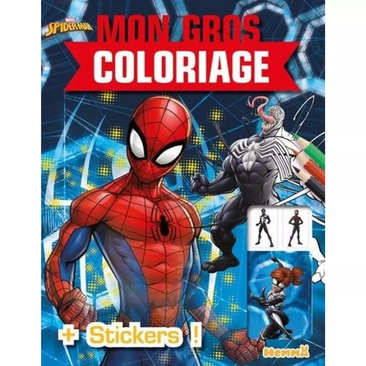  MON GROS COLORIAGE SPIDER-MAN ET VENOM. AVEC DES STICKERS, Marvel