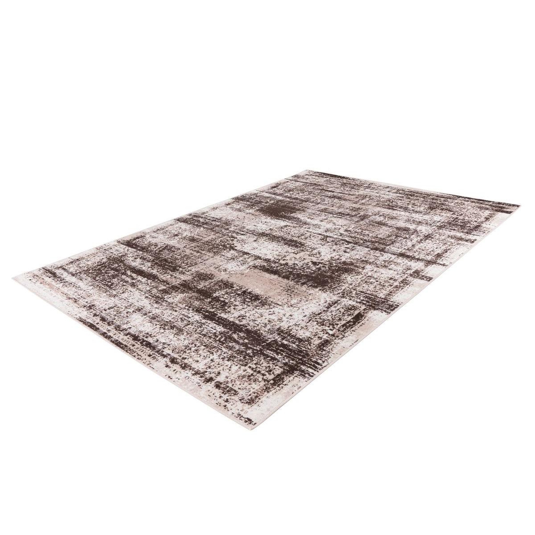 Voir la diapositive 4 : Paris Prix Tapis Vintage à Poils Courts  Ariya  Taupe & Marron