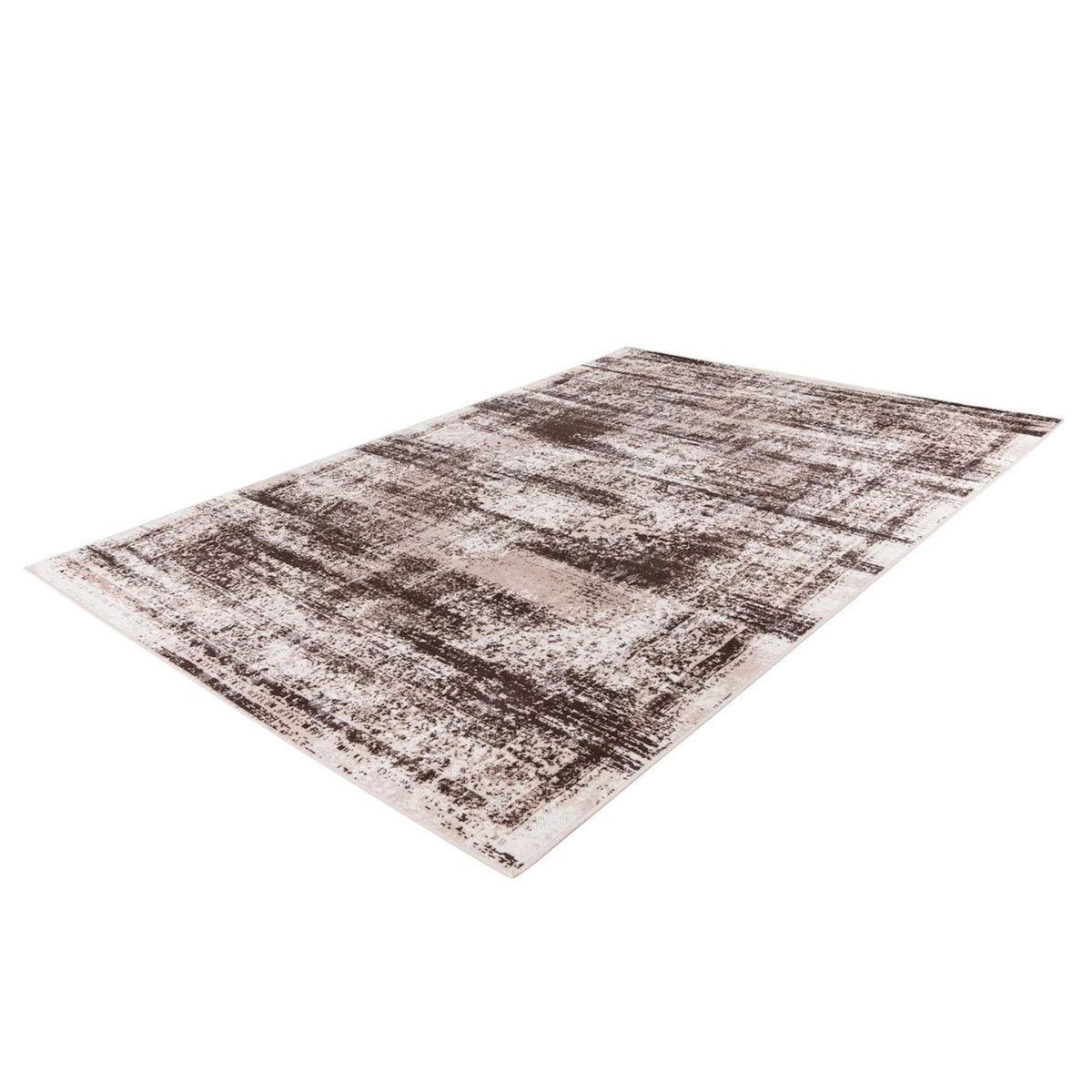 Paris Prix Tapis Vintage à Poils Courts  Ariya  Taupe & Marron