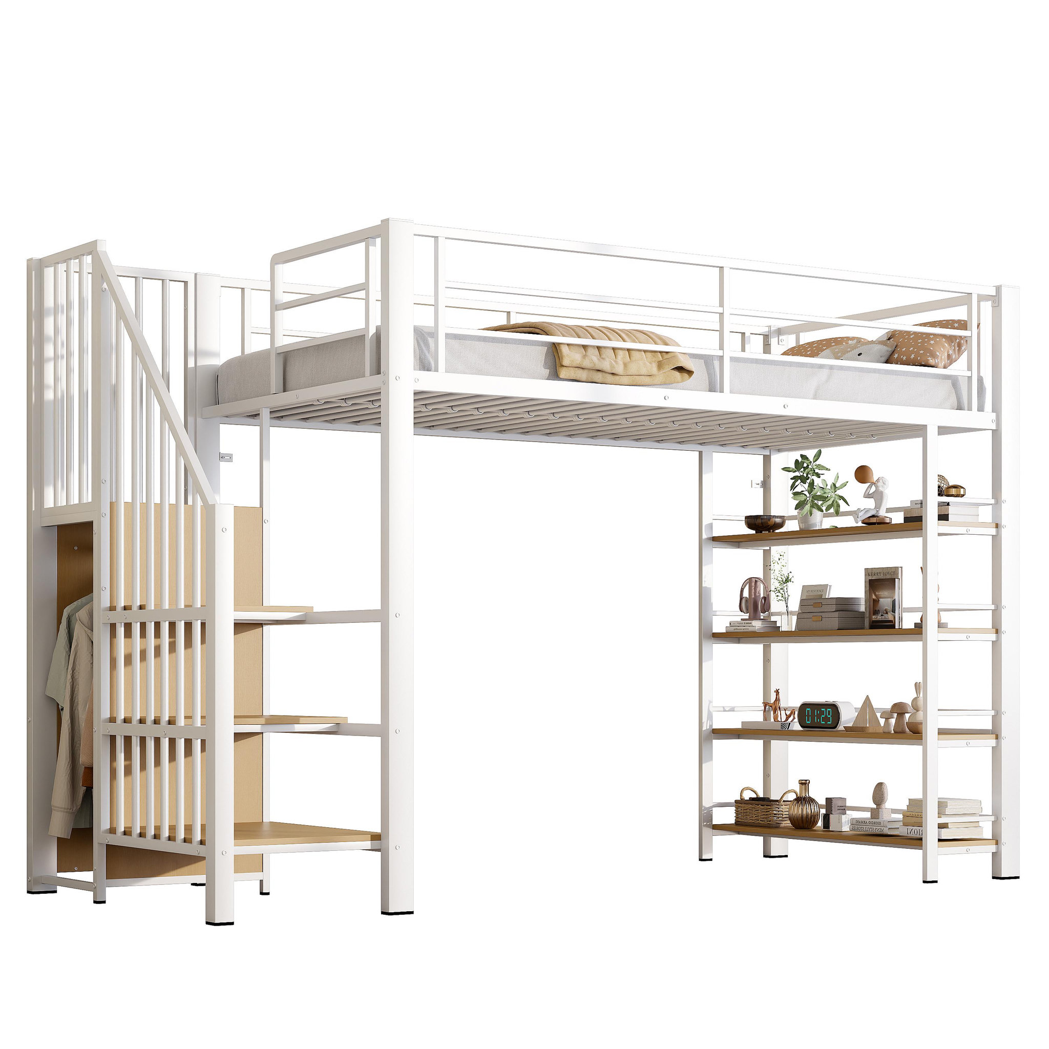 MERAX Lit mezzanine. Coloris disponibles : Noir, Blanc