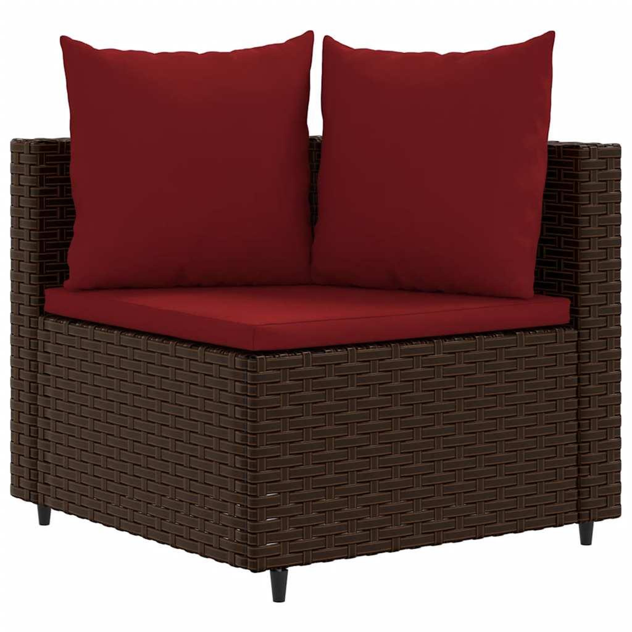 Voir la diapositive 3 : VIDAXL Salon de jardin avec coussins 7 pcs marron resine tressee