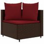 Voir la diapositive 3 : VIDAXL Salon de jardin avec coussins 7 pcs marron resine tressee
