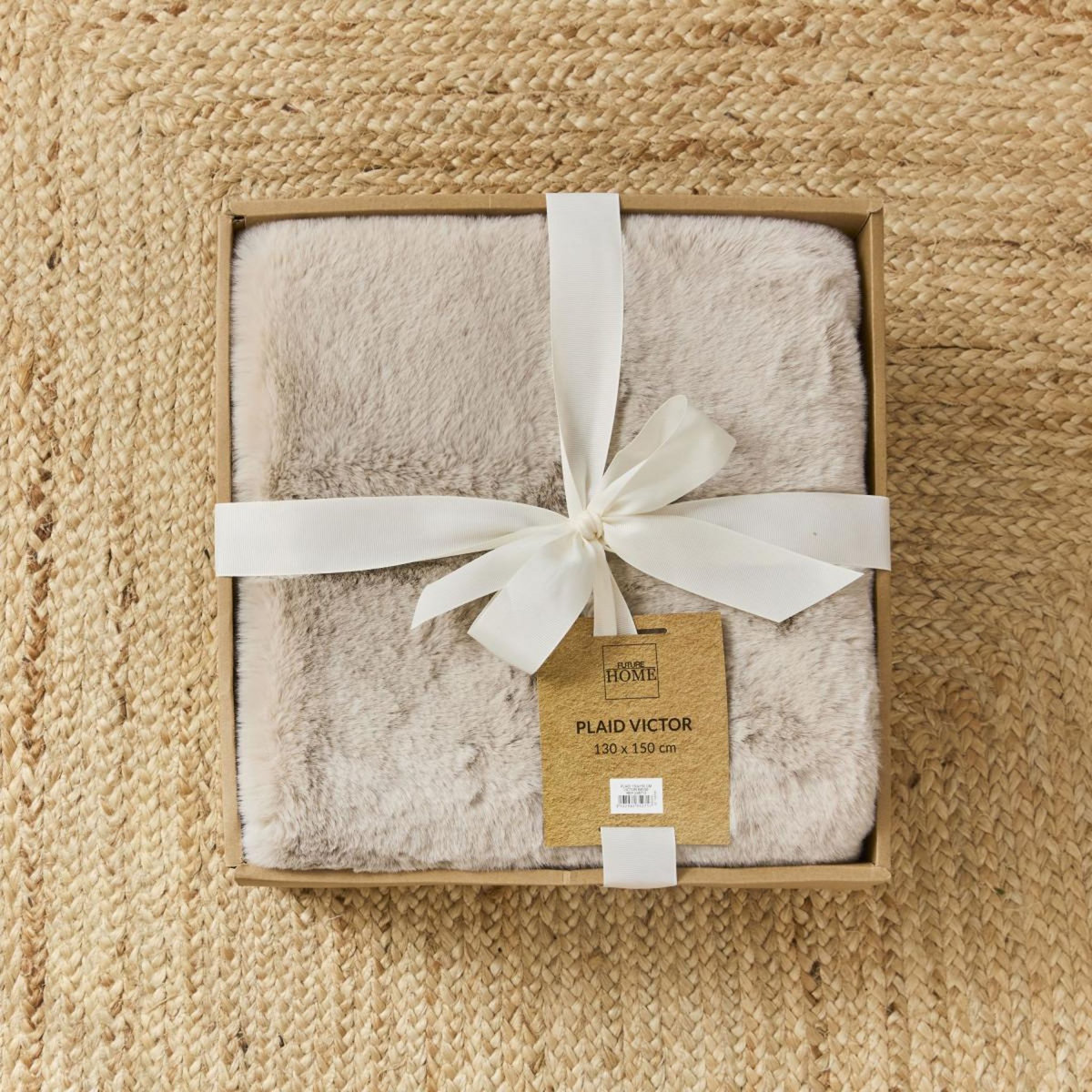 FUTURE HOME Plaid fausse fourrure 130x180 cm
