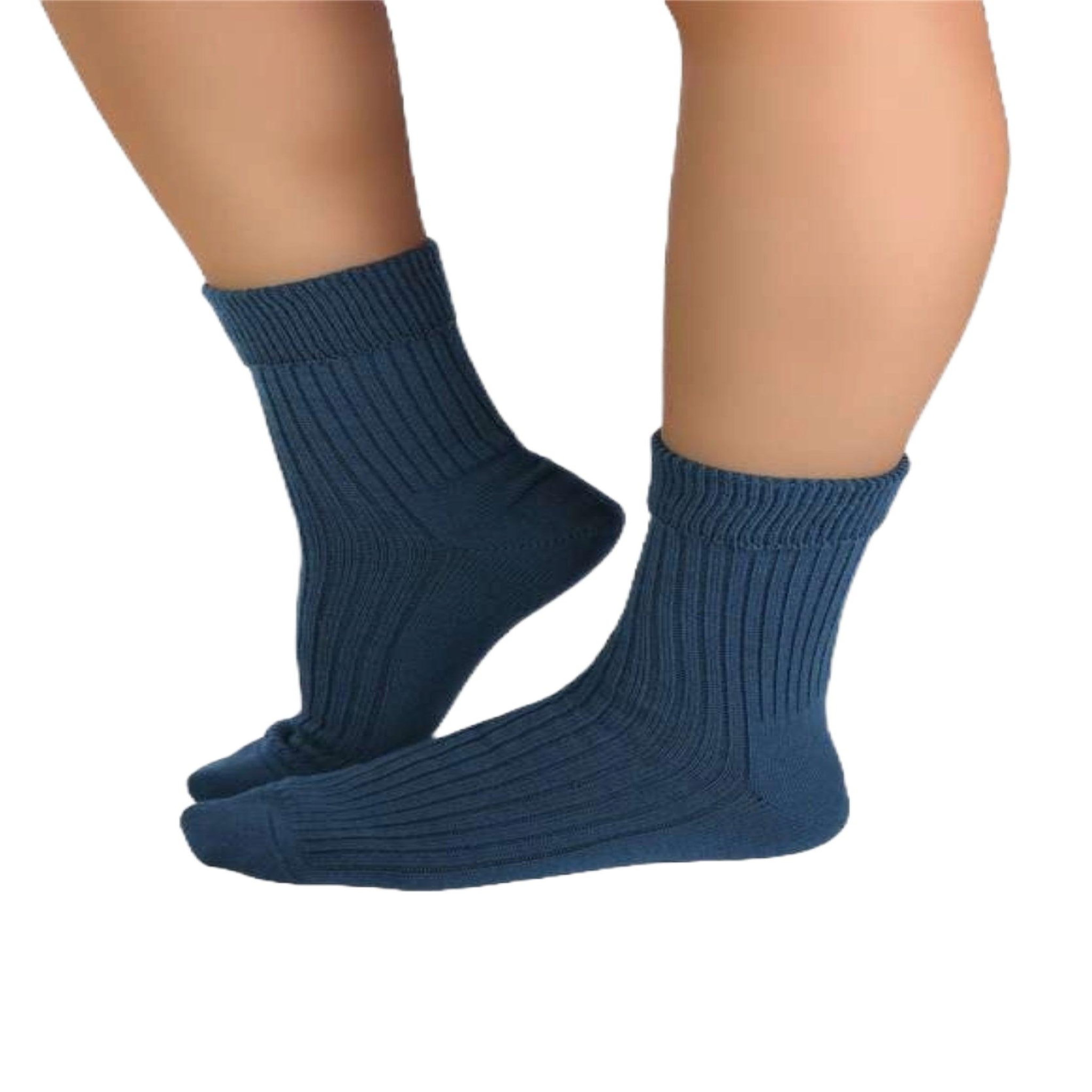 Voir la diapositive 2 : PIRIN HILL Chaussettes laine mérinos épaisses - bleu pétrole