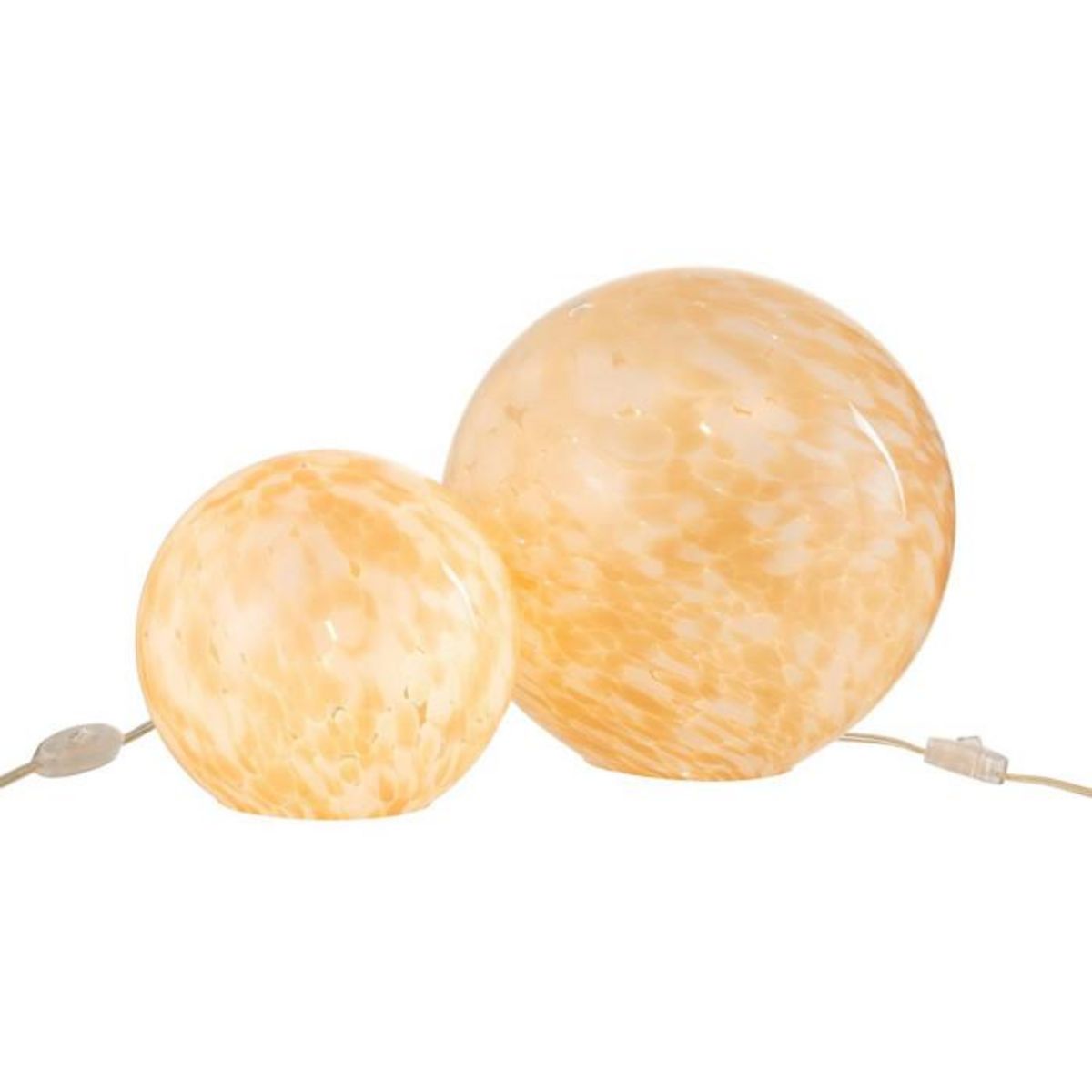 Paris Prix Lampe à Poser en Verre  Mélissa  28cm Beige