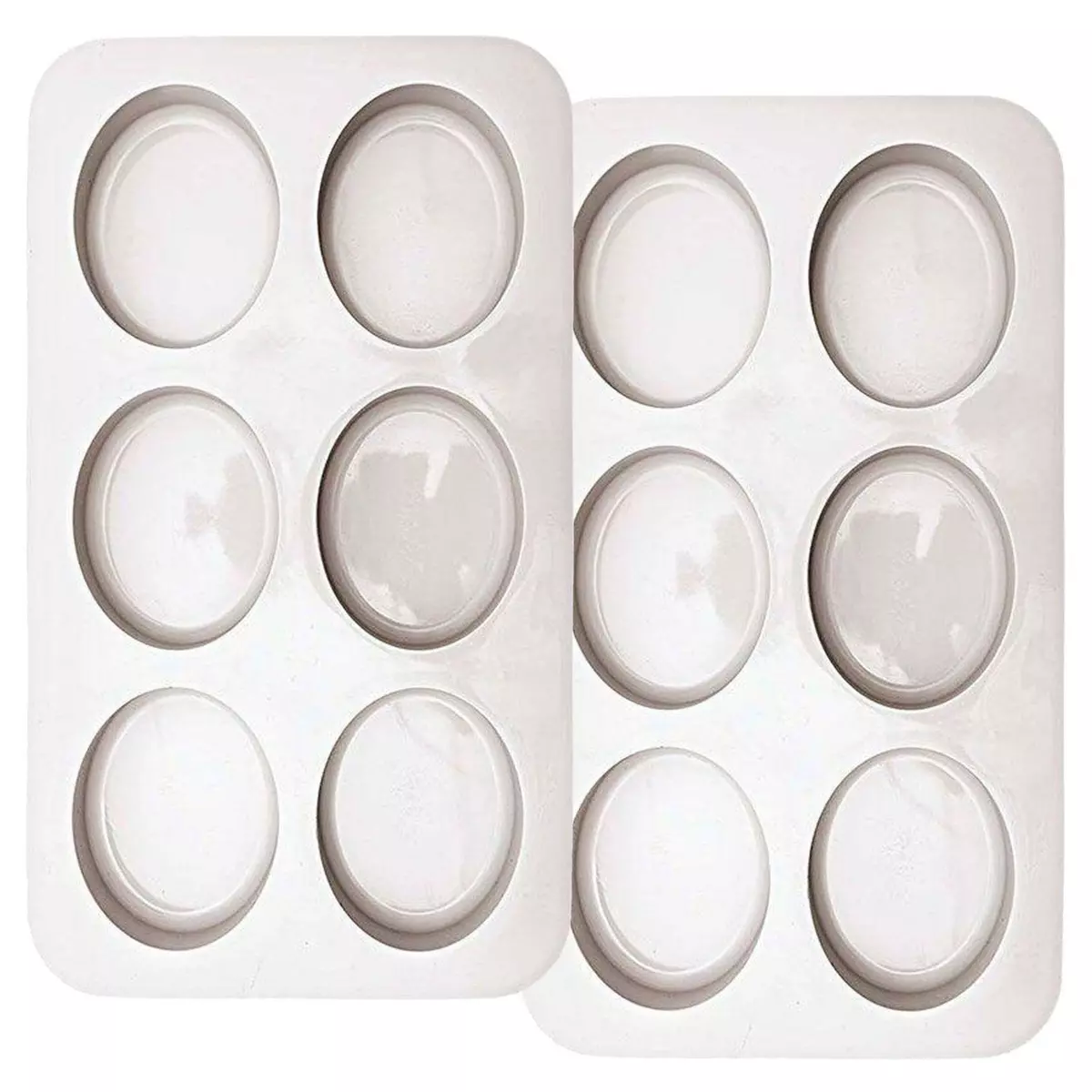 RICO DESIGN 12 moules à savon ovales en silicone 8 x 6 x 3 cm