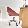Voir la diapositive 5 : SWEEEK Chaise de bureau à roulettes en bouclettes, Pam, L 59 x P 60 x H 79 / 89cm