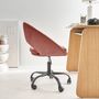 Voir la diapositive 5 : SWEEEK Chaise de bureau à roulettes en bouclettes, Pam, L 59 x P 60 x H 79 / 89cm