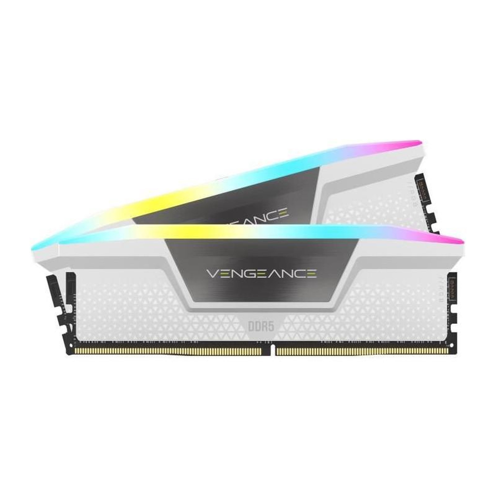 Corsair CORSAIR Vengeance RGB DDR5 - 32GB 2x16GB DIMM - 5200MHz - Unbuffered, 40-40-40-77, XMP 3.0, White Heatspreader, RGB LED, 1.25V