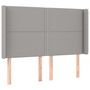 Voir la diapositive 2 : VIDAXL Tete de lit avec oreilles Gris clair 147x16x118/128 cm Tissu