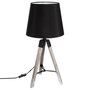 Voir la diapositive 1 : ATMOSPHERA Lampe à Poser Trépied en Bois  Runo  58cm Noir