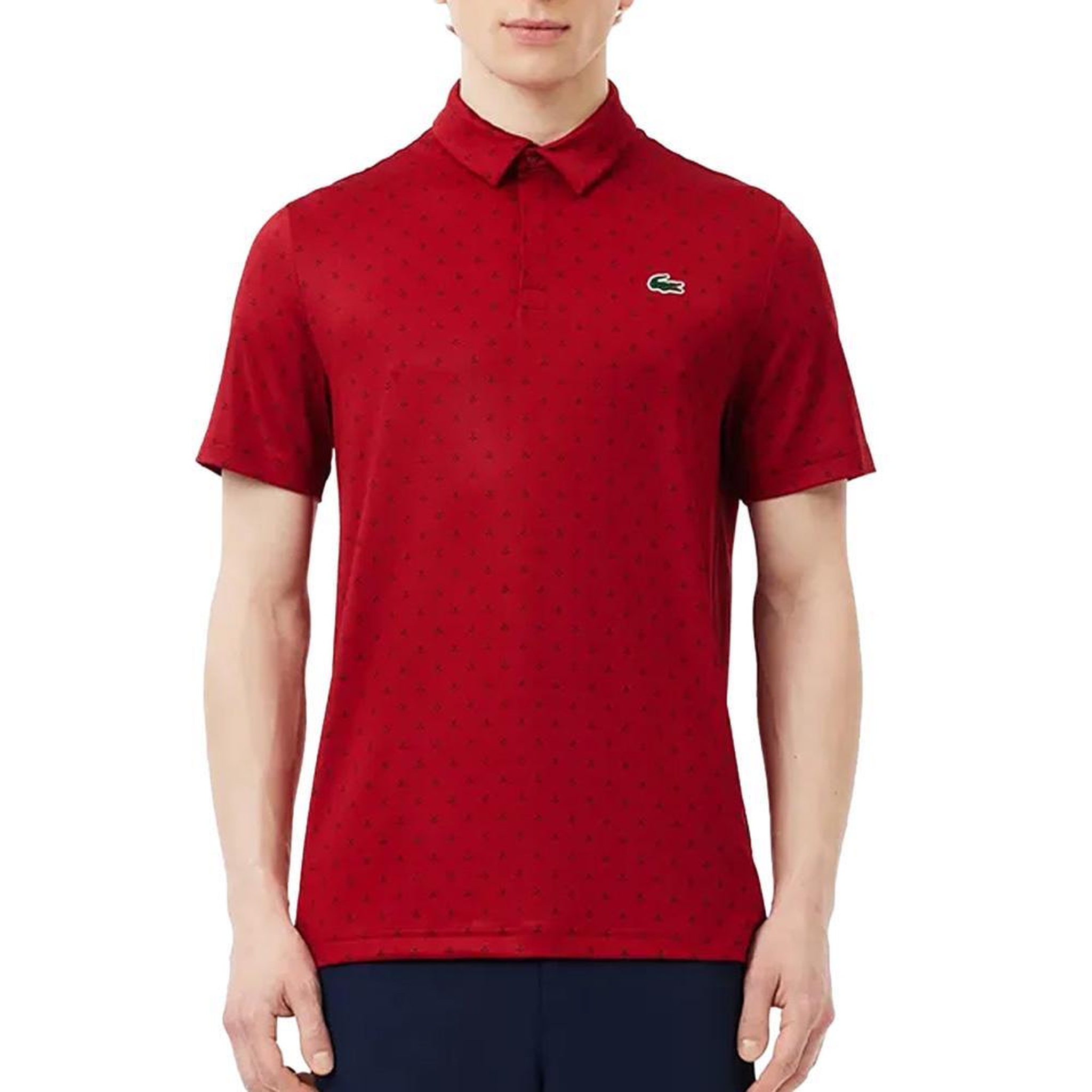 Lacoste Polo de golf rouge homme lacoste regular fit protection uv. Coloris disponibles : Rouge