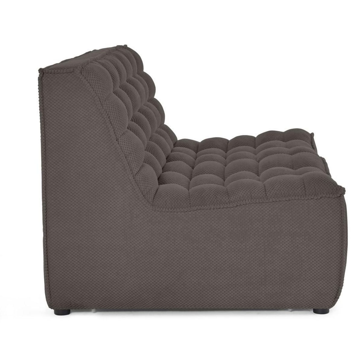 LISA DESIGN Ellie - canapé 2 places sans accoudoir en velours texturé