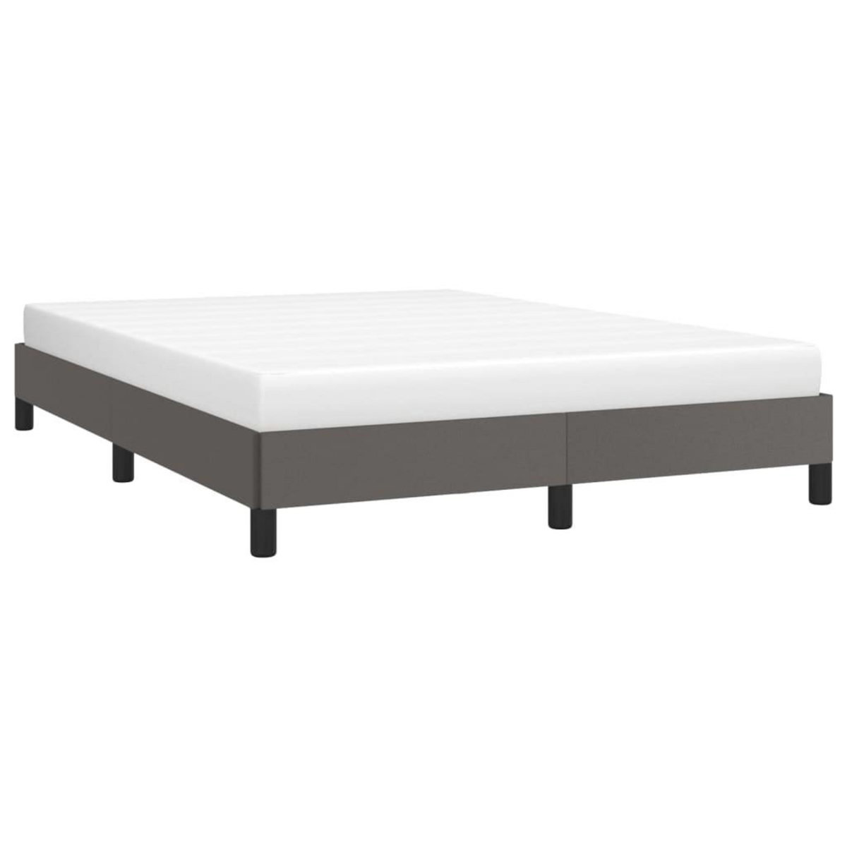 VIDAXL Cadre de lit sans matelas gris 140x190 cm similicuir