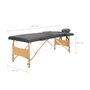 Voir la diapositive 6 : VIDAXL Table de massage avec 2 zones Cadre en bois Anthracite 186x68cm