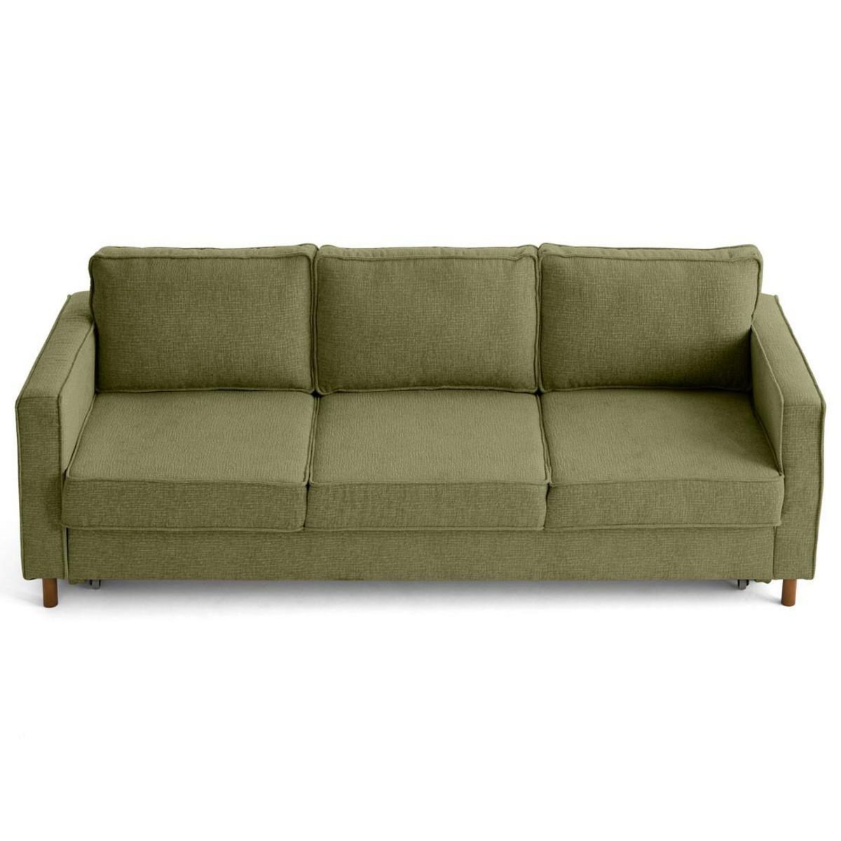 LISA DESIGN Jake - canapé droit 3 places convertible en tissu velours relief