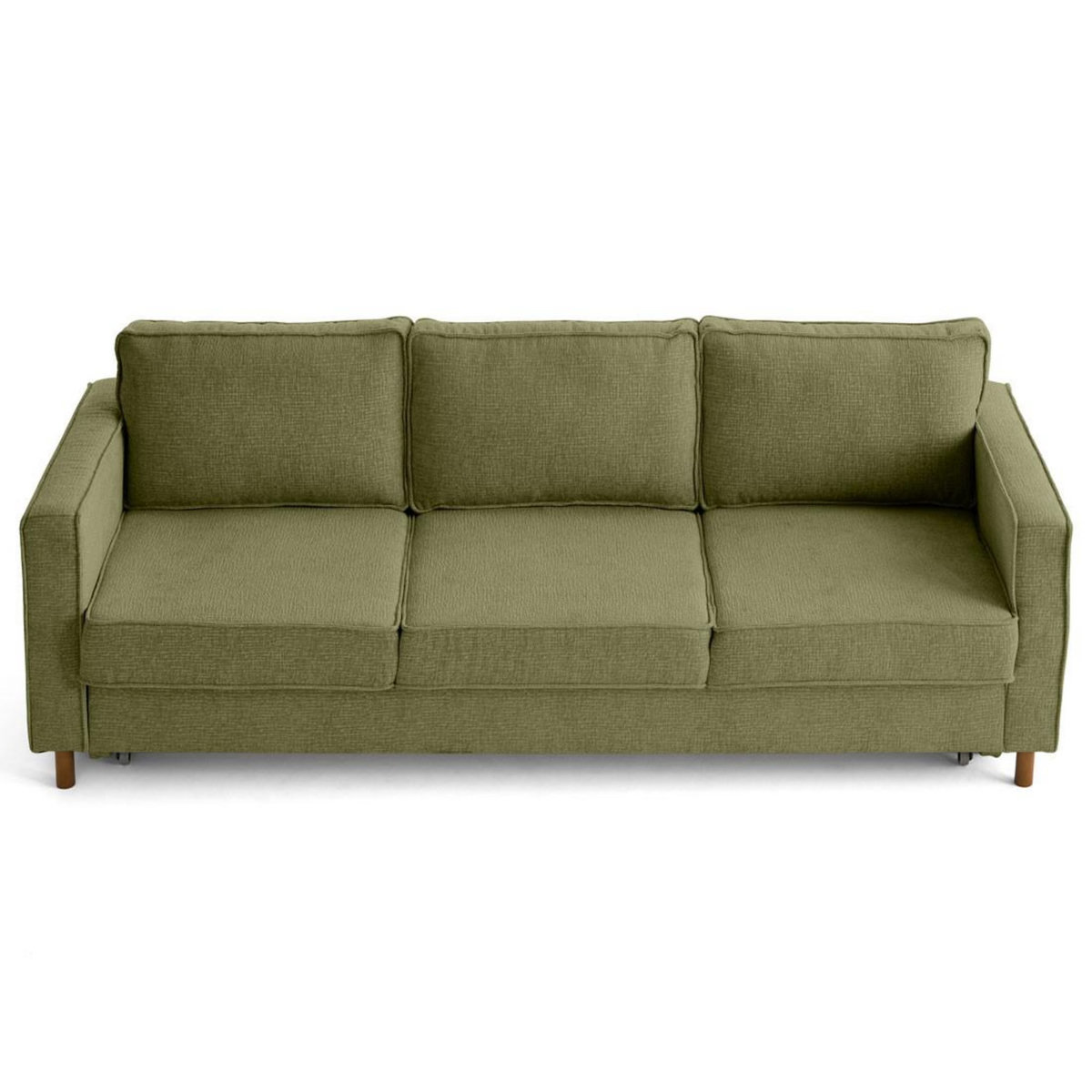 LISA DESIGN Jake - canapé droit 3 places convertible en tissu velours relief