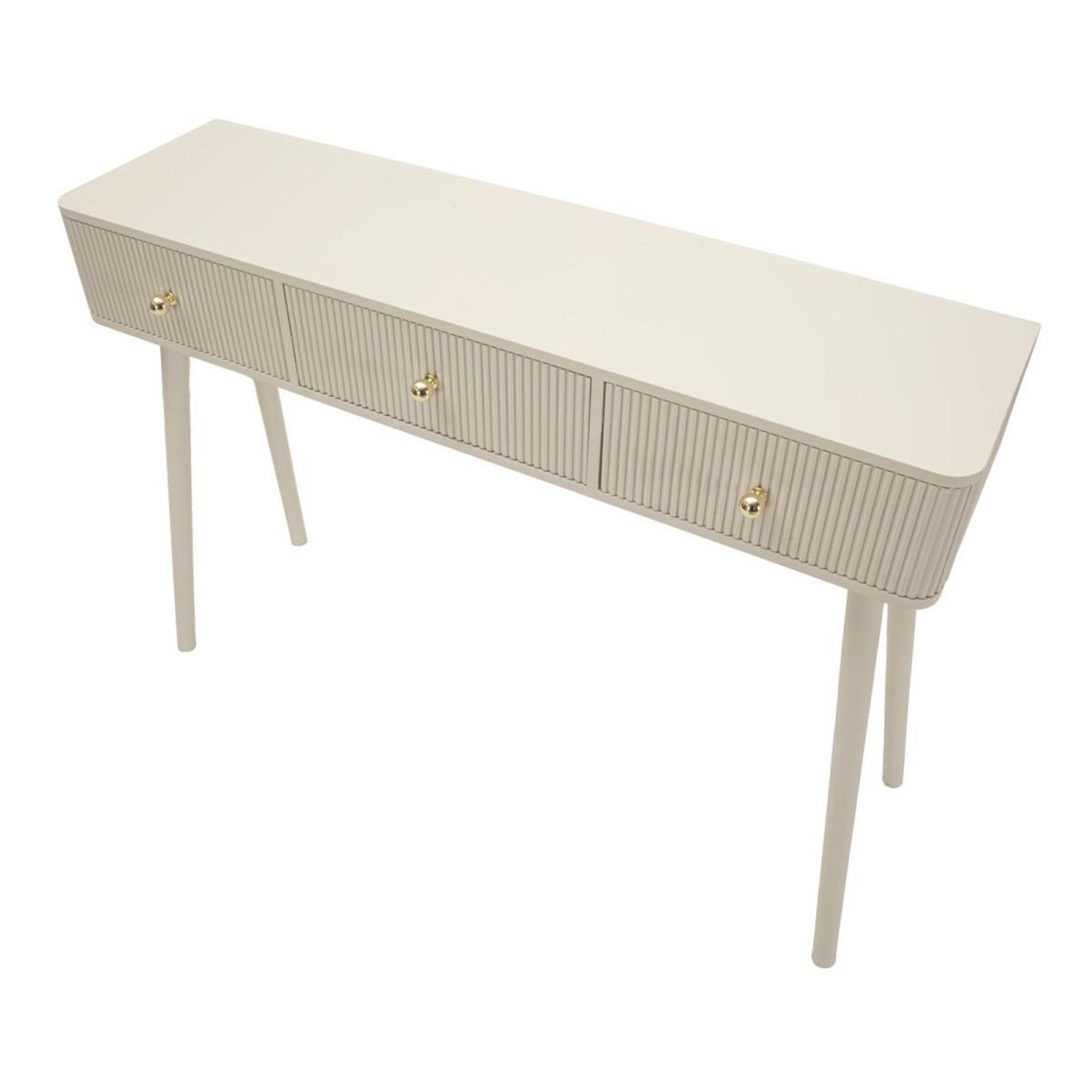 Voir la diapositive 4 : Paris Prix Console 3 tiroirs  shy  108cm blanc