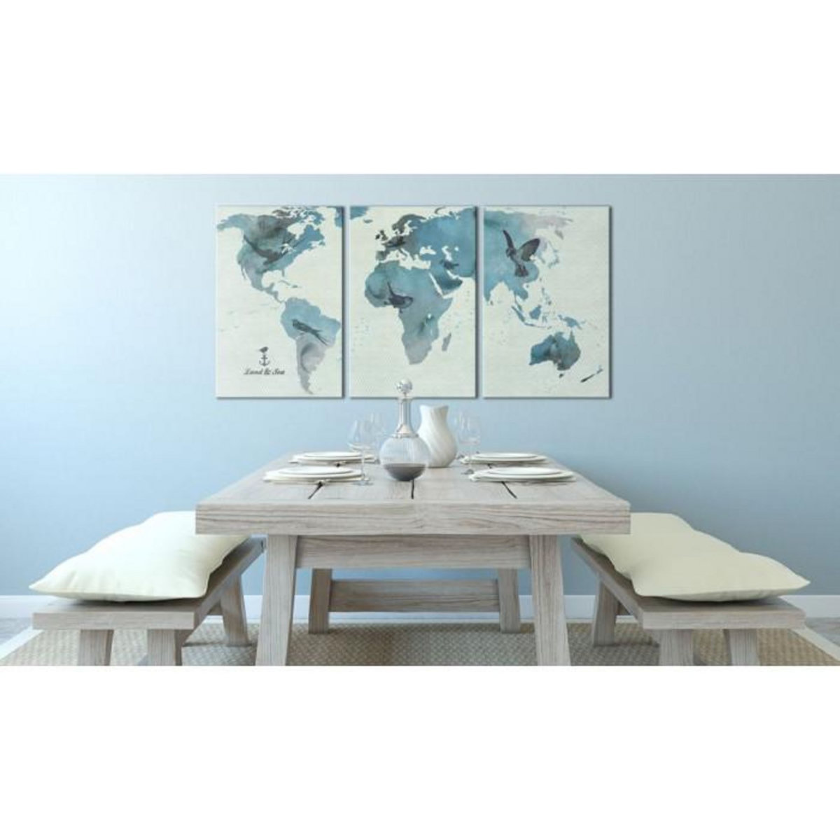 Paris Prix Tableau Imprimé  Carte Ornithologique du Monde