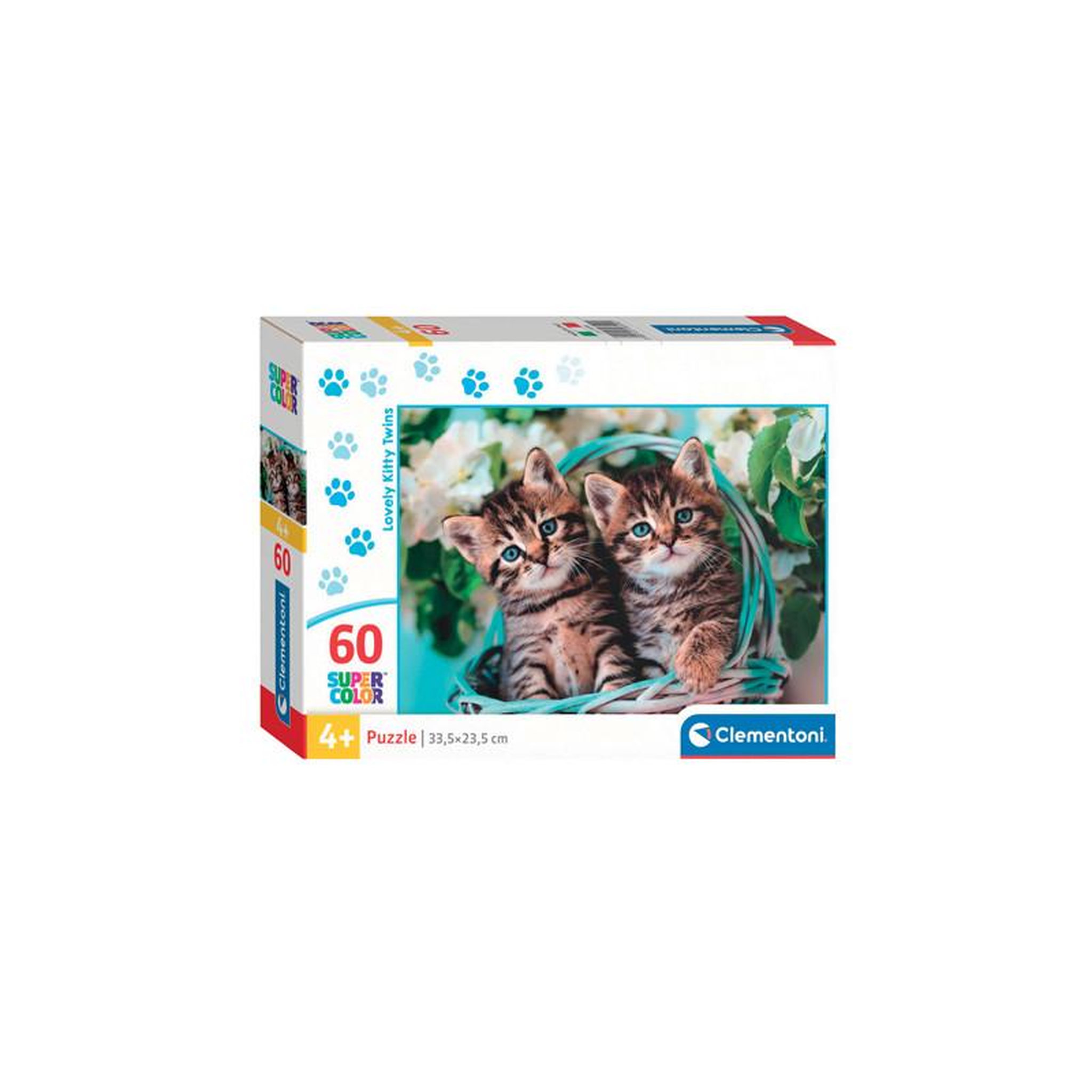 CLEMENTONI Clementoni Jigsaw Puzzle Super Color Lovely Kitty Twins, 60 pcs. 26599