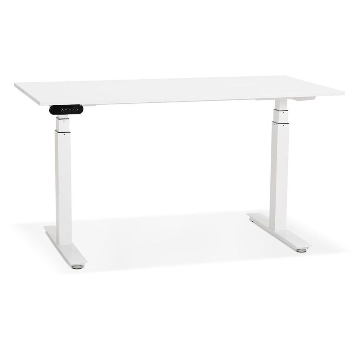 Paris Prix Bureau Design Réglable  Électrique  140cm Blanc