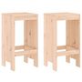 Voir la diapositive 2 : VIDAXL Tabourets de bar lot de 2 40x36x75 cm bois massif de pin