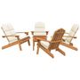 Voir la diapositive 3 : VIDAXL Ensemble de salon de jardin Adirondack 5 pcs bois acacia solide