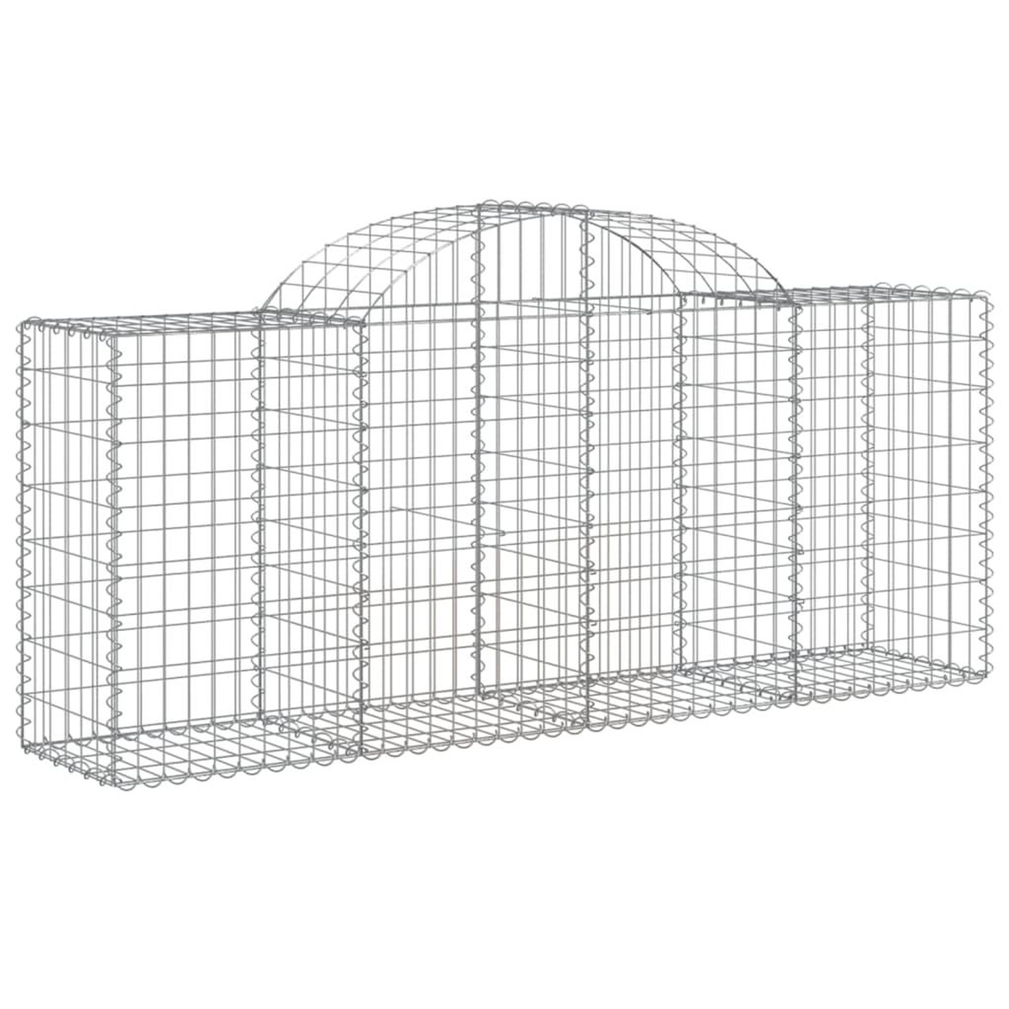 Voir la diapositive 3 : VIDAXL Paniers a gabions arques 40 pcs 200x50x80/100 cm Fer galvanise