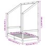 Voir la diapositive 6 : VIDAXL Cadre de lit pour enfant blanc 70x140 cm bois de pin massif