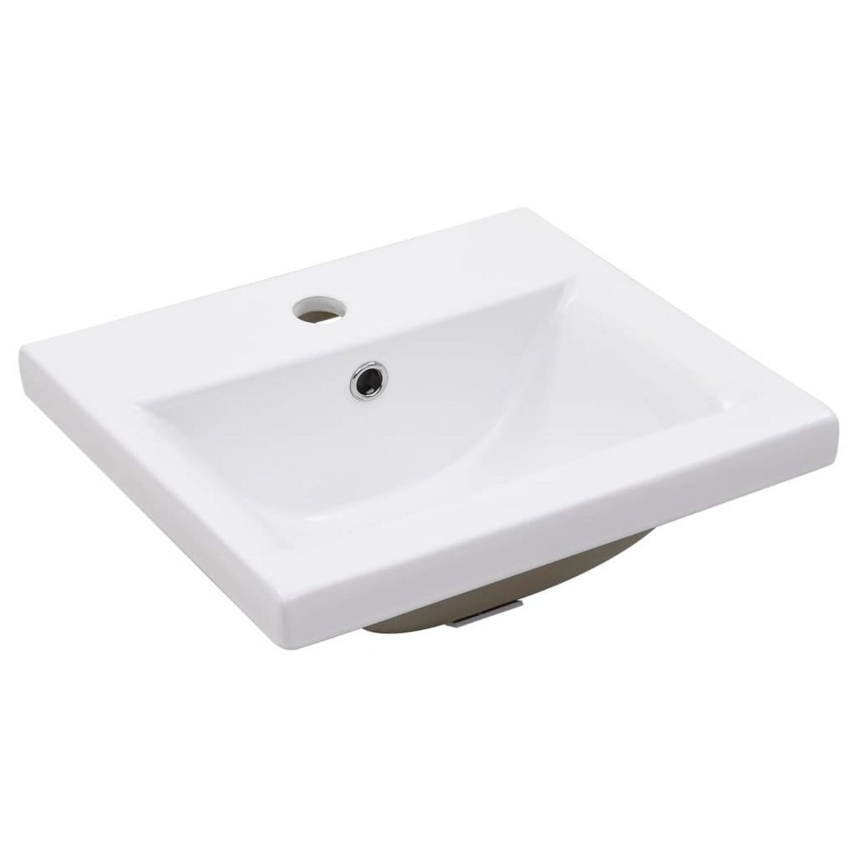 VIDAXL Cadre de lavabo de salle de bain vasque a encastrer Noir Fer