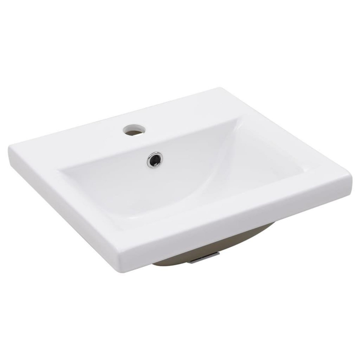 VIDAXL Cadre de lavabo de salle de bain vasque a encastrer Noir Fer