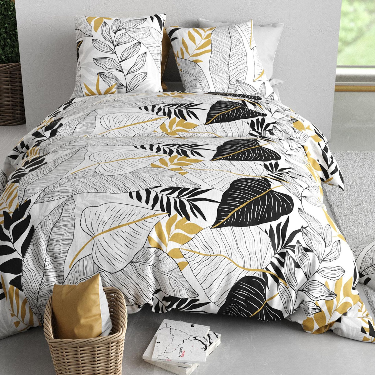 ATELIER DU COTON Parure housse de couette 100% coton 57fils moana