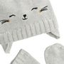 Voir la diapositive 2 : Petit Béguin Bonnet bébé et moufles en tricot Esmée