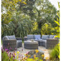 Voir la diapositive 2 : DCB GARDEN Salon bas de jardin 8 personnes en résine tressée NOUMEA - GRIS