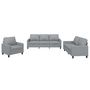 Voir la diapositive 2 : VIDAXL Ensemble de canapes 3 pcs avec coussins Gris clair Tissu