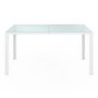 Voir la diapositive 3 : ID MARKET Salon de jardin MADRID table 150 CM et 6 chaises empilables blanc et beige